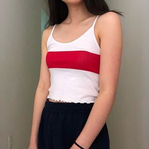 Red and white PacSun cami top